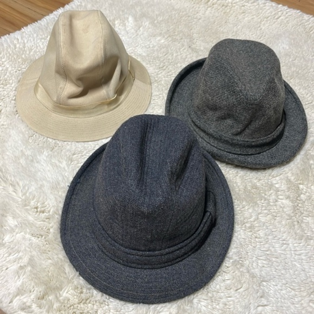 Lot Of 3 Stetson Country Gentleman Vintage Wool Fedoras